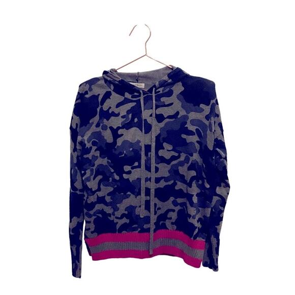 Jamison blue camouflage pullover with hot pink stripe size medium - Picture 1 of 6